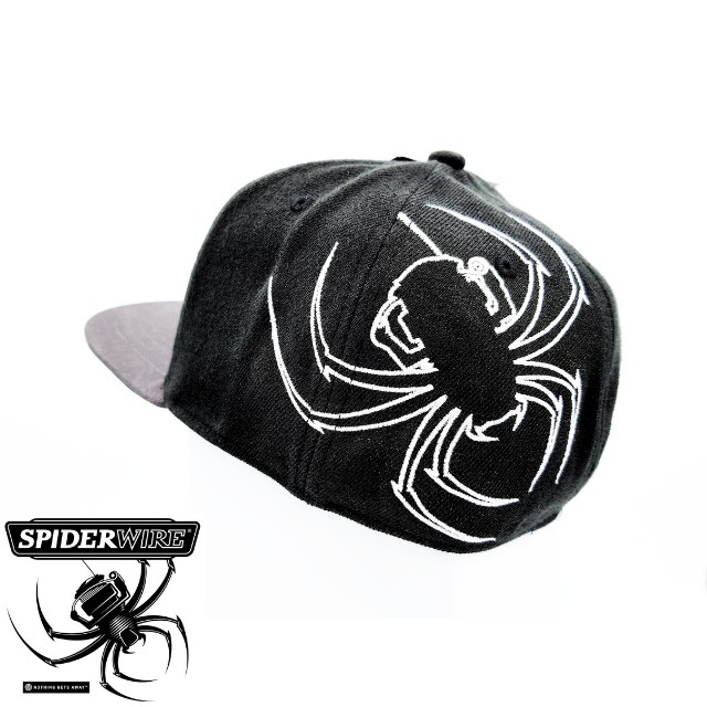 Spiderwire Black Fitted Flat bill Cap