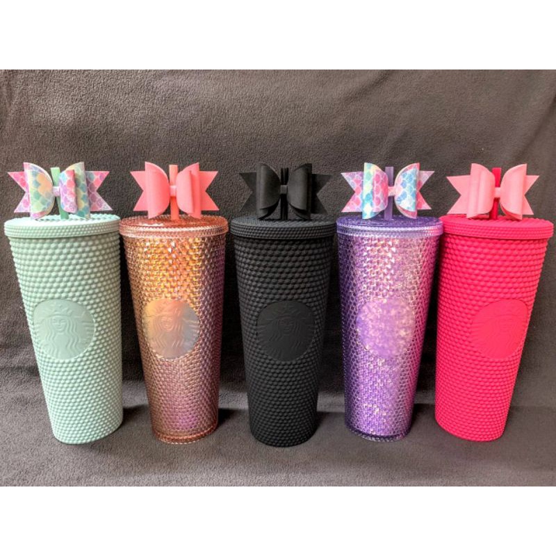 Straw Bow Topper, Chicken Bow Straw Topper, Starbucks Straw Topper,  Starbucks Dragon Fruit Studded Tumbler, Bow Straw
