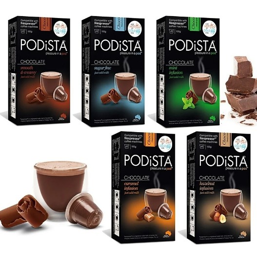 Hot Chocolate Nespresso Compatible Capsules Hot Cocoa Pods - Hazelnut (30  pods)