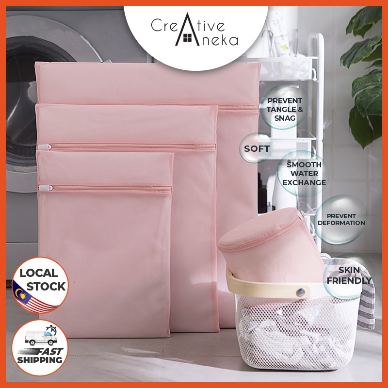 LOCAL STOCK] Laundry Mesh Bag Laundry Net Wash Bag Fine Mesh for Washing  Machine -Delicates Lingerie Bag Garment Travel