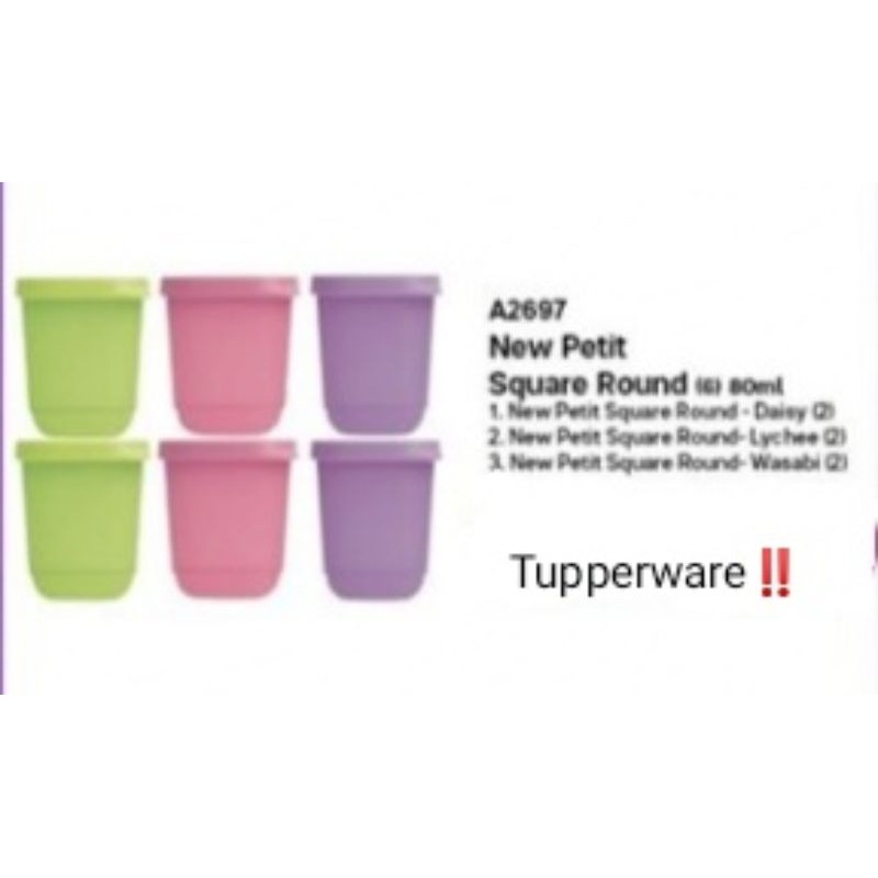 Tupperware Cool Square Mini (80 ML Set Of 10)