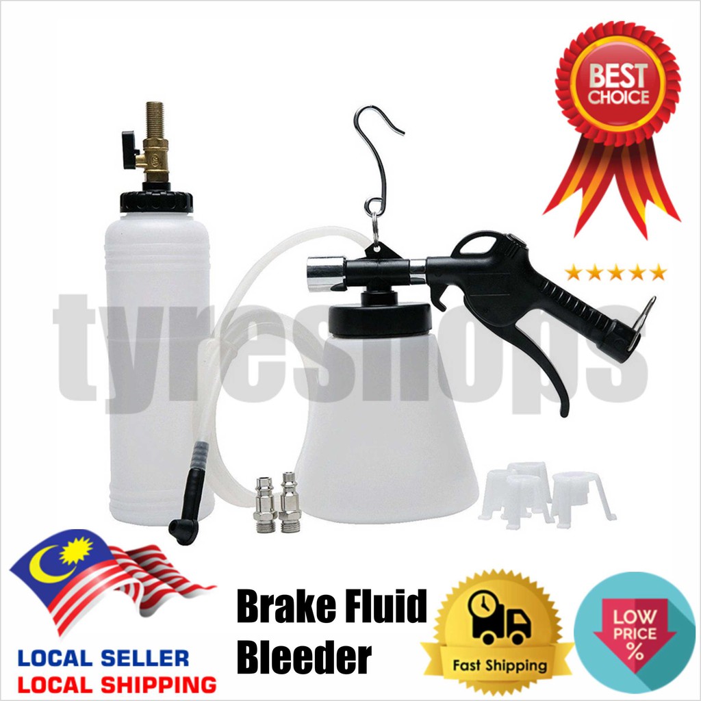 Pneumatic Brake Fluid Bleeder with Auto-Refill Kit