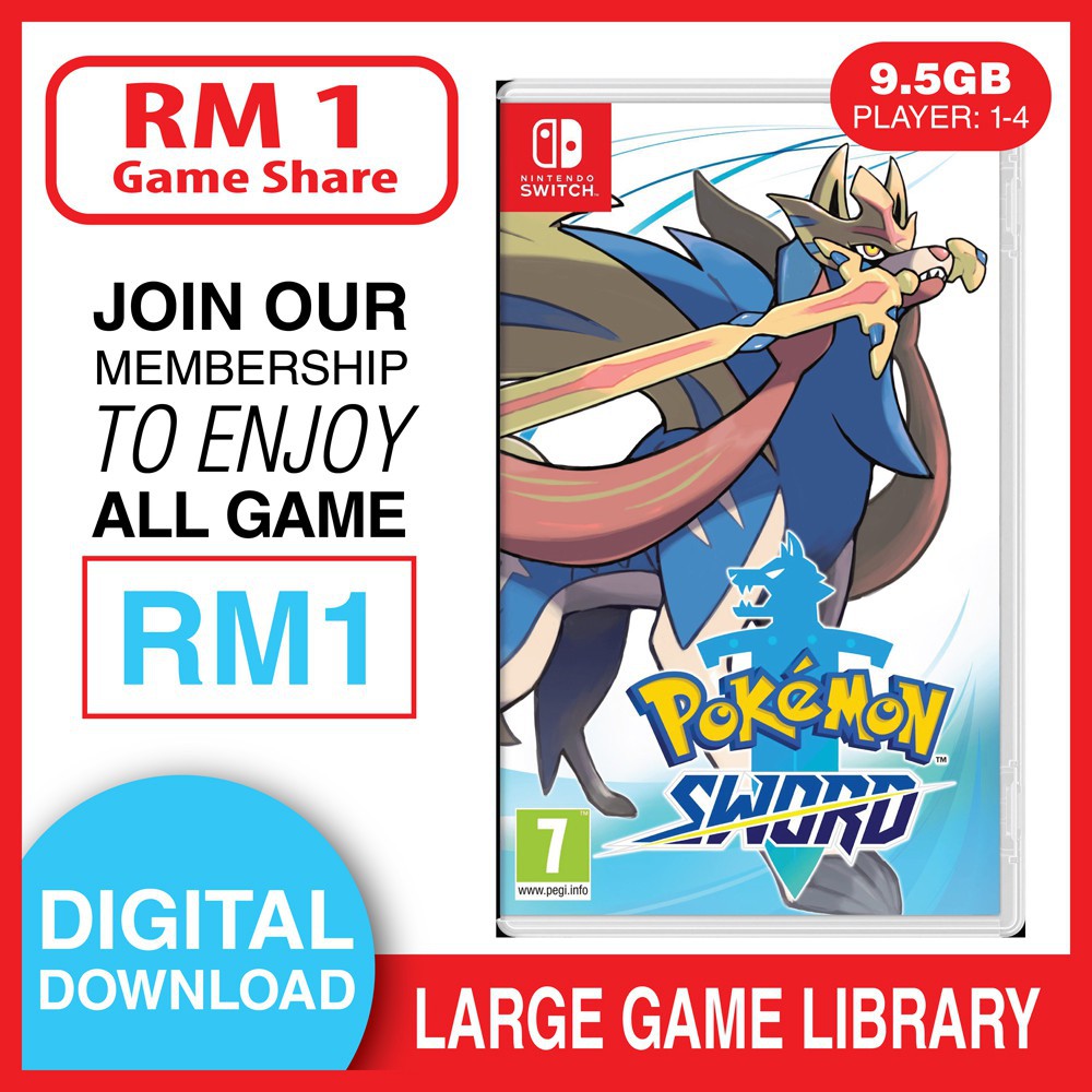 Nintendo switch pokemon sword best sale digital download