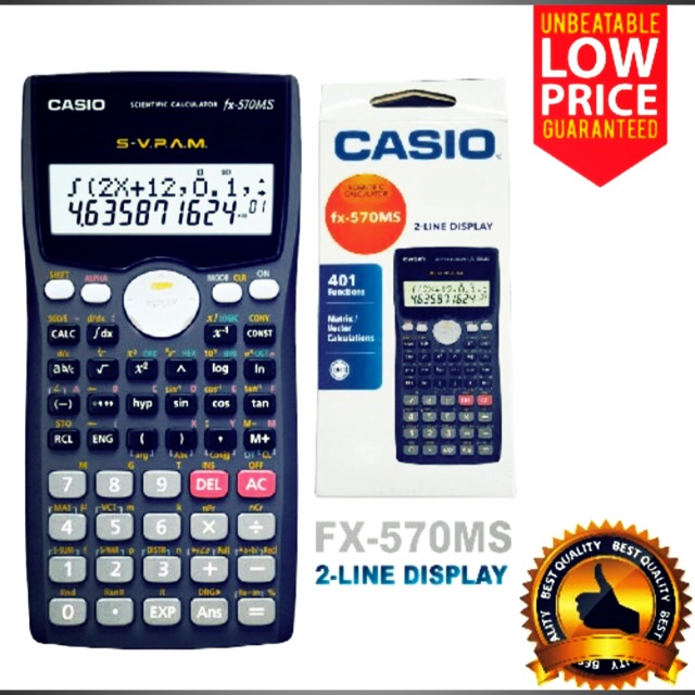 Scientific calculator casio 570 hot sale