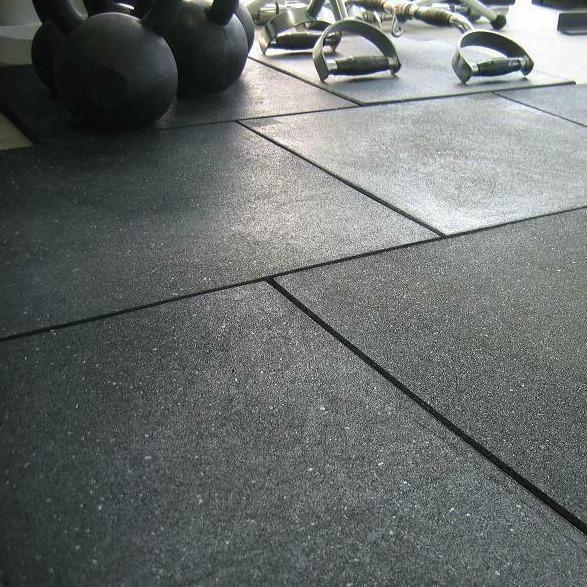 Durable Thick Black Rubber GYM Tiles Floor Carpet Mat Tikar