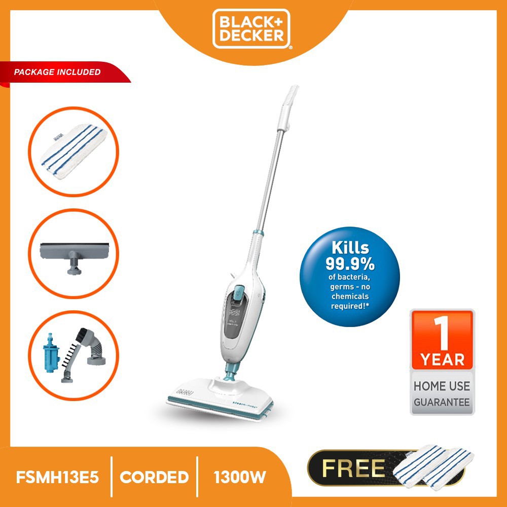 BLACK + DECKER FSMH13E5 1300W 5-in-1 Steam Mop Steam Cleaner