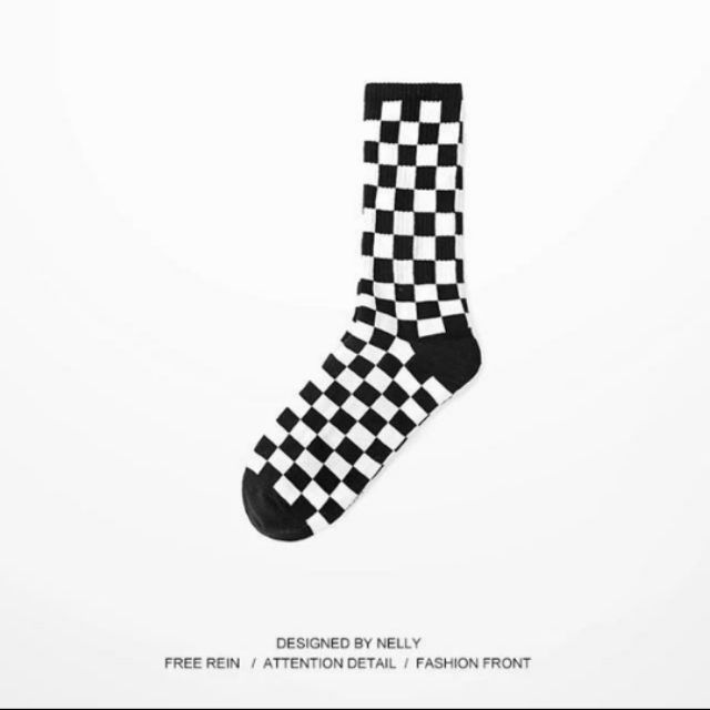 Vans Checkerboard socks Men Women Unisex Hype StreetStyle Korean