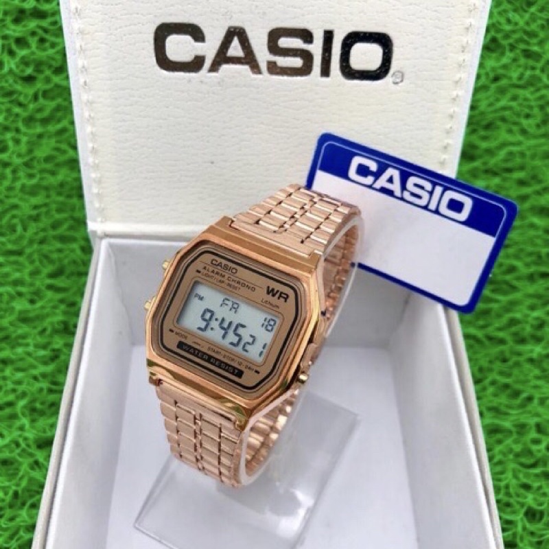 Casio a159 cheap rose gold