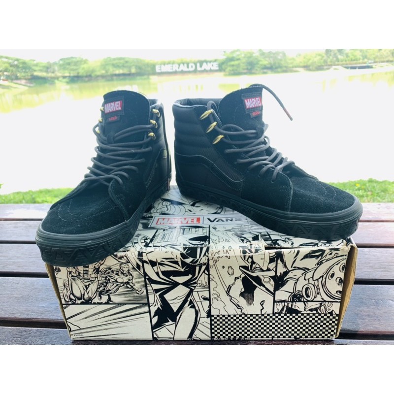 Vans marvel black on sale panther