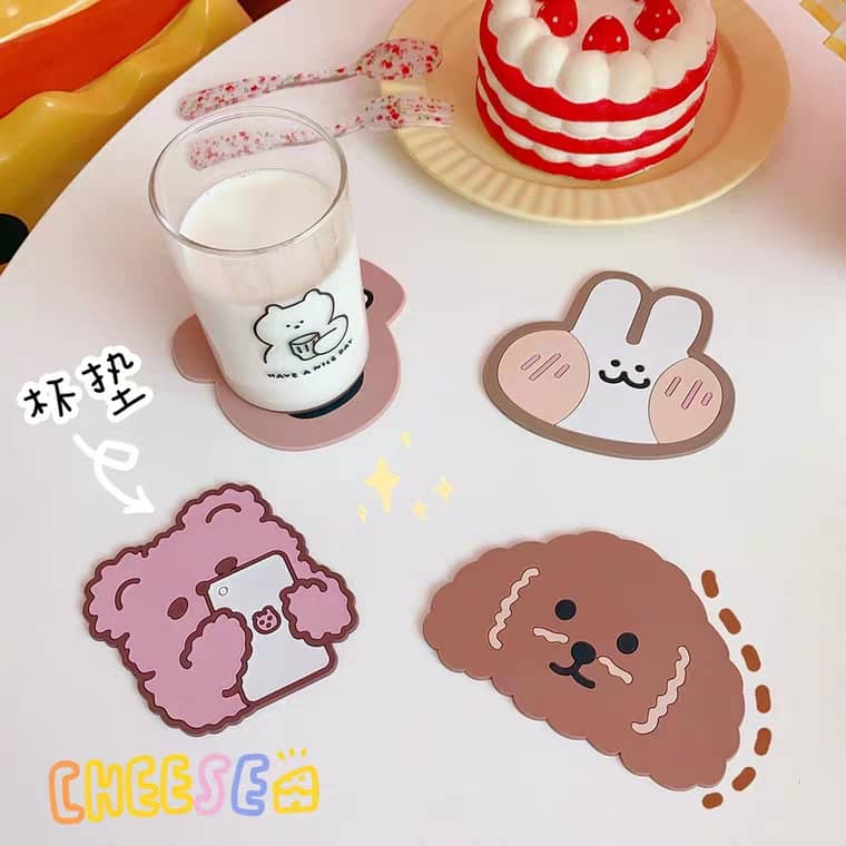 Cute Cup Coaster Non slip Cup Holder Tea Coffee Cup Mats Table