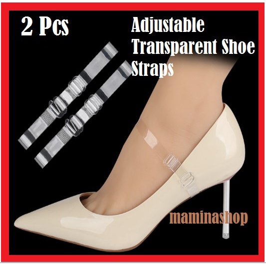 Transparent store shoe straps