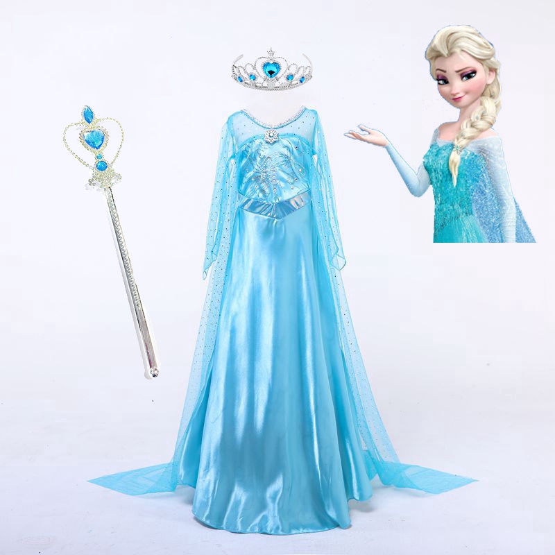 Frozen Princess Elsa Dress Elsa Crown Elsa Wand and Elsa 