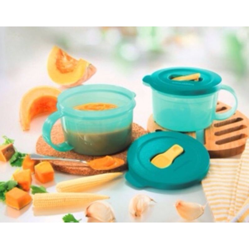 Tupperware Brand Malaysia::Tupperware: Tupperware Crystalwave Microwaveable  Reheat-able Purple Green Soup Mug 2x460ml