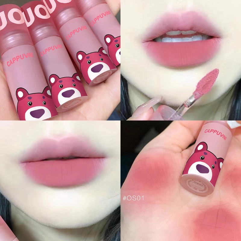 USLIKE Lip Glaze Cute Key Chain Lip Gloss Velvet Mousse Lip Tint Lipstick  Non-stick Cup Lip Makeup Women Cosmetics - AliExpress