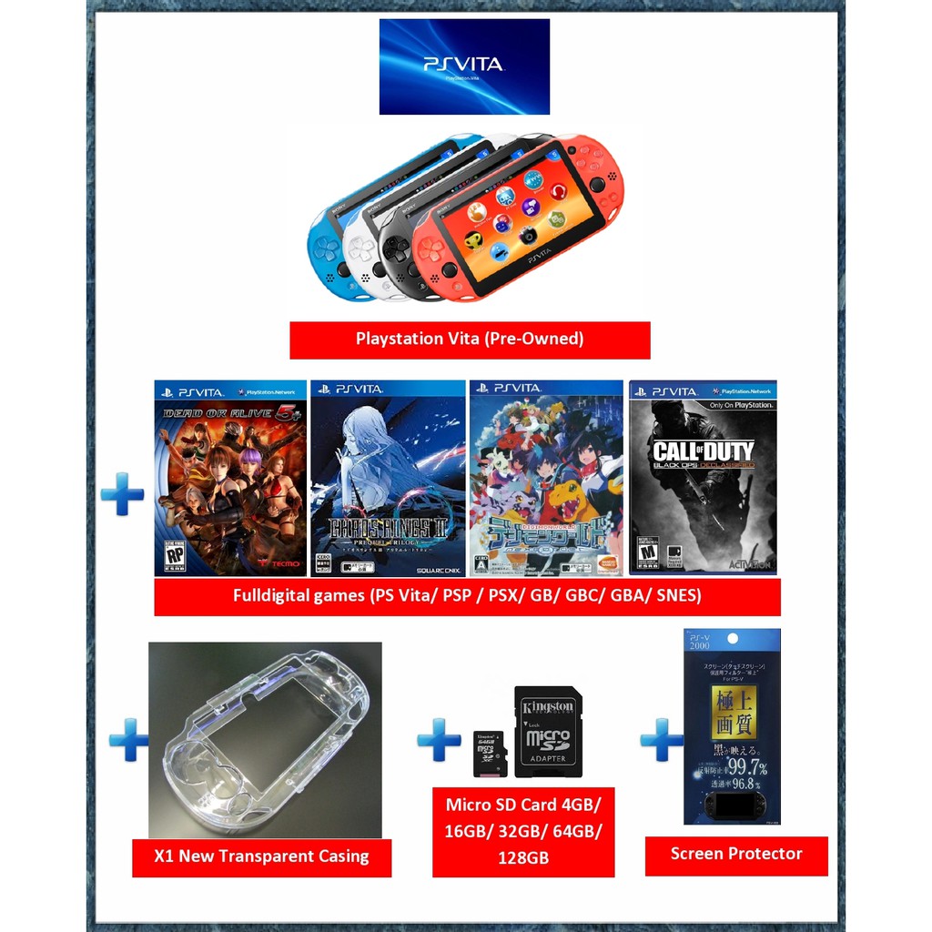 PS Vita 1K / 2K(Pre-owned) [PS Vita / PSP / PSX / GBA/ GB/ GBC/ SNES] |  Shopee Malaysia