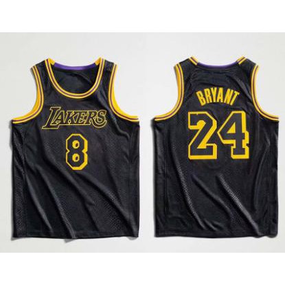 Kobe Bryant Front #8 Back #24 2020 Black Mamba Los Angeles Lakers