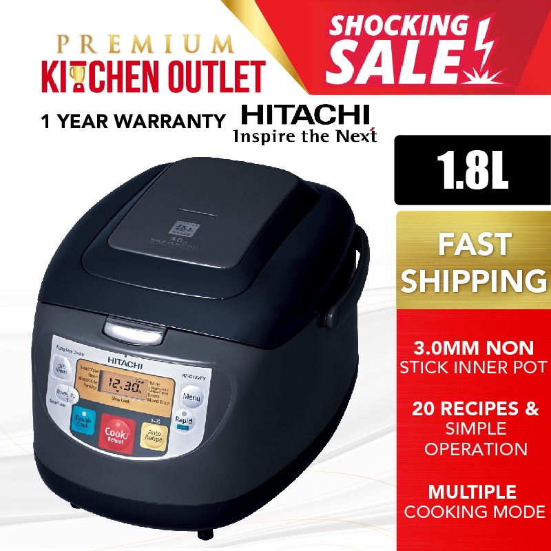 HITACHI RICE COOKER RZ-D18WFY(BK)