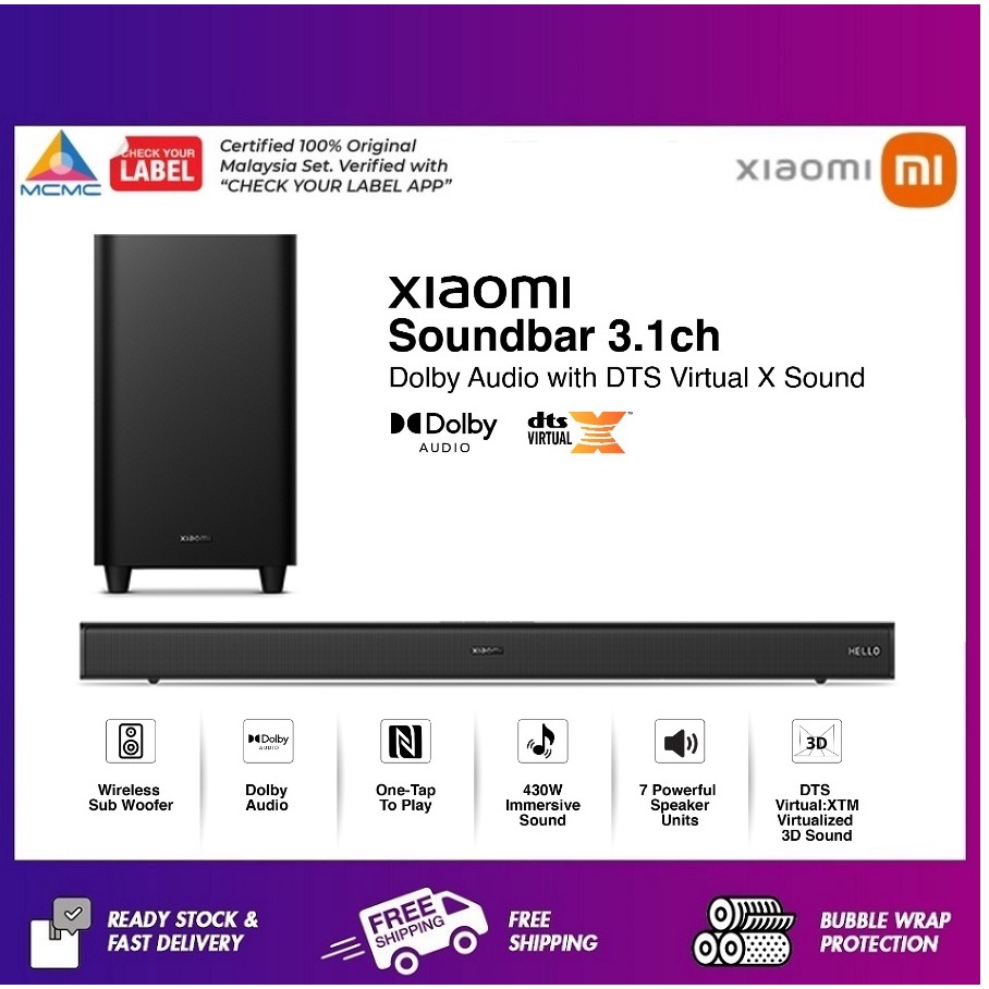 Mi soundbar & wireless sales subwoofer