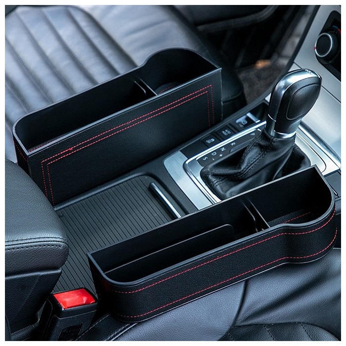 Car seat storage outlet tray