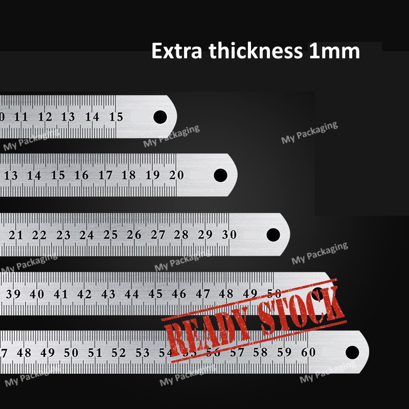 3 Pcs Stainless Steel Ruler, Metal Ruler Set(15cm/30cm/40cm Ruler