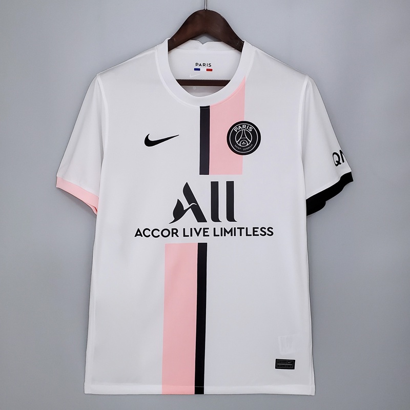 Psg Jersey Paris Saint Germain 21-22 Home Blue Away White Pink Soccer Shirts