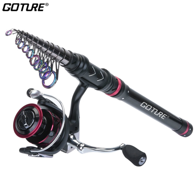 NEW 1.8m-3.6m Fishing Rod Combos Portable Telescopic Spinning Fishing Pole Reel  set for sea Rocky Travel Beginner fishing pesca