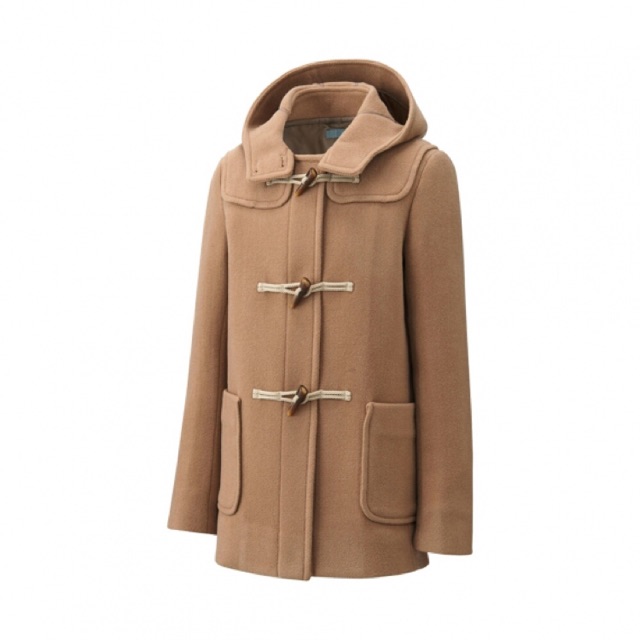 Uniqlo hooded wool on sale coat