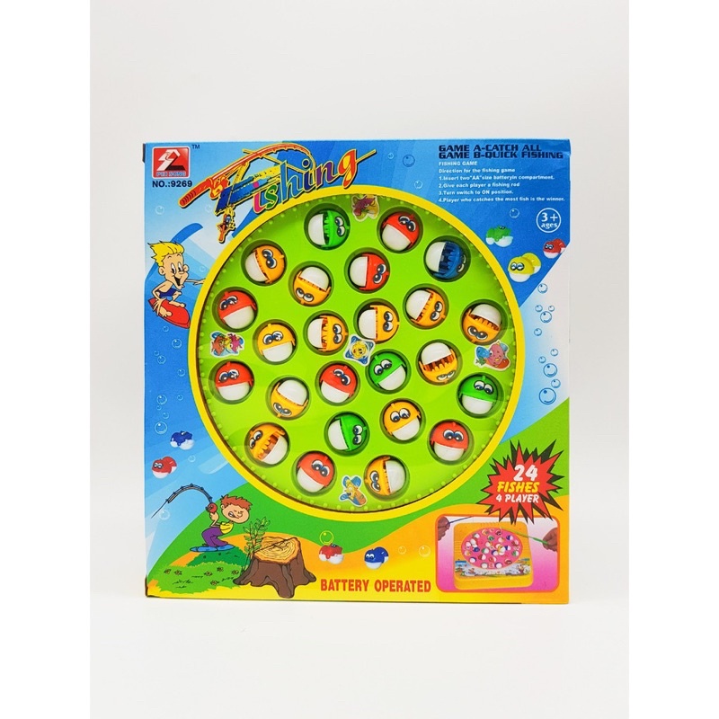 Fishing Toy Musical Rotating Fishing Game Toys Children Educational Toys  Parent-child Interactive Games 45pcs/24pcs
