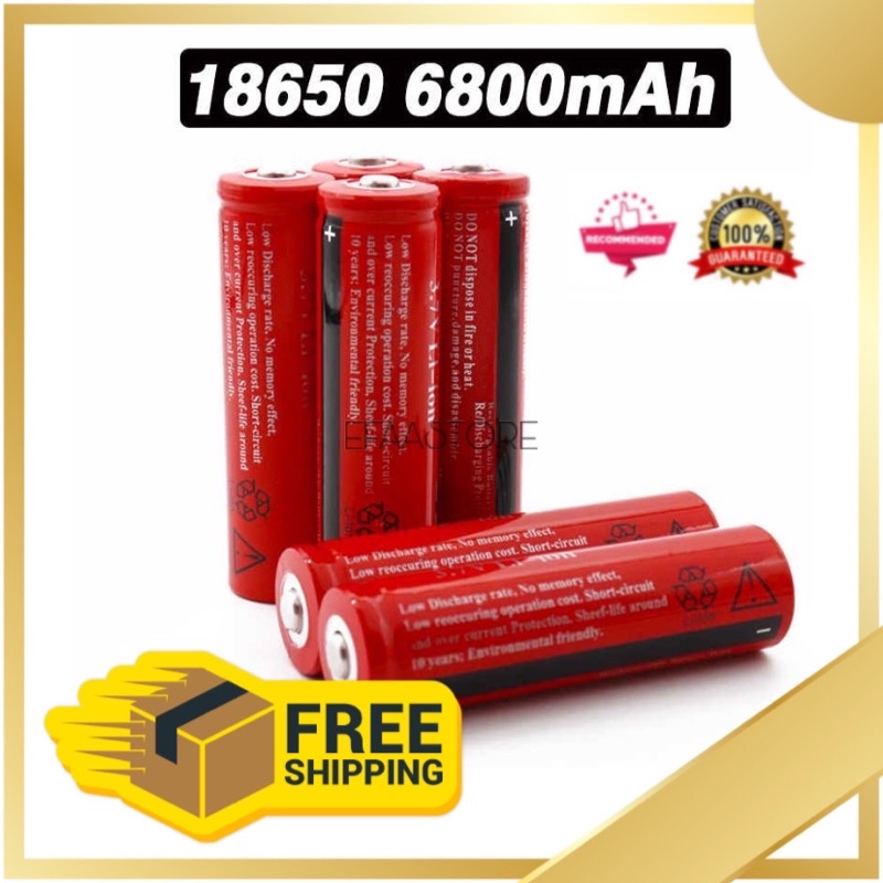 6F22 Li-Ion 6800mah Battery Pack 6800mah HIGH CAPACITY 9V