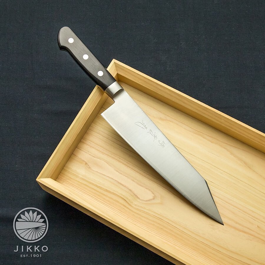 JIKKO Chef Kiritsuke Blue2 carbon steel Gyuto Japanese knife