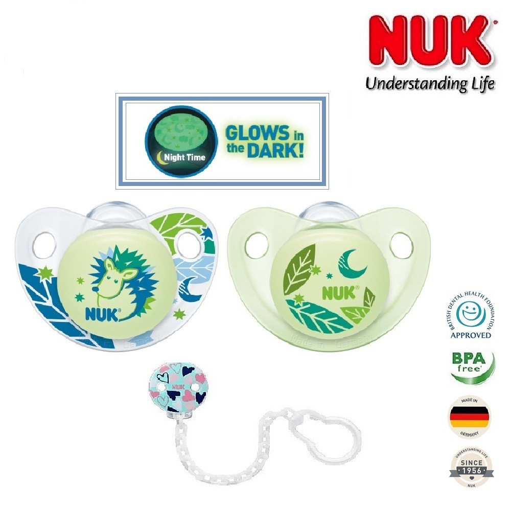 Nuk glow in the dark sale soother