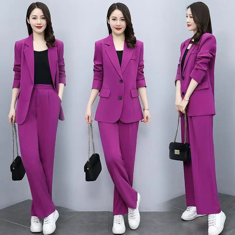 Two piece set 2022 new style small suit coat large Korean loose