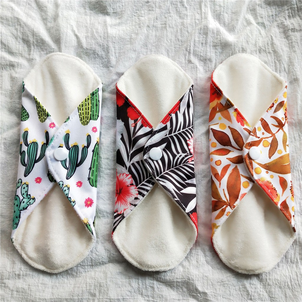 S Bamboo Sanitary Menstrual Cloth Reusable Pads Liner Washable Panty Liners  cloth maternal sanitary napkin pads