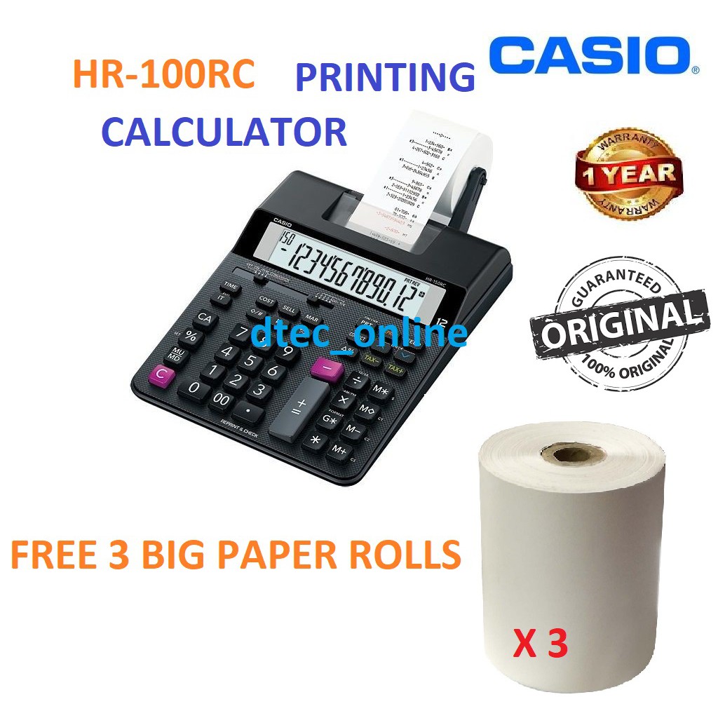 Mini best sale printing calculator