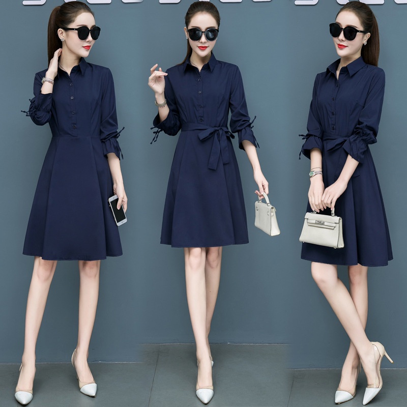 Elegant Formal Pencil Midi Dress | 2024 Korean Style Autumn Dress (CLD0046)