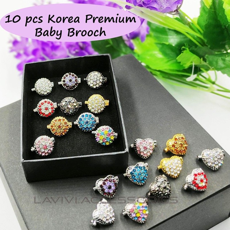10pcs Korea Premium Baby Brooch Kerongsang dagu D809 Shopee
