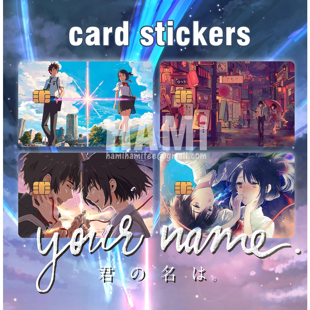 YOUR NAME CARD STICKER - YOUR NAME ANIME STICKER - COUPLE STICKER - STICKER  ACCESS CARD STICKER SKIN | Shopee Malaysia