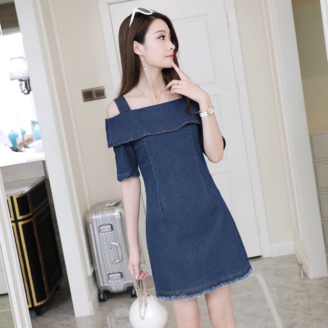 Jeans off shoulder clearance dress