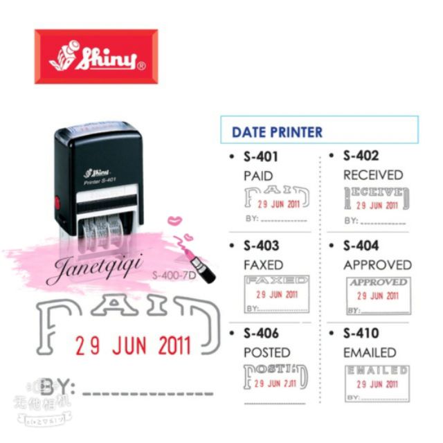 Custom Date Stamps - Faxed, Entered, Paid, Received Date Stamps