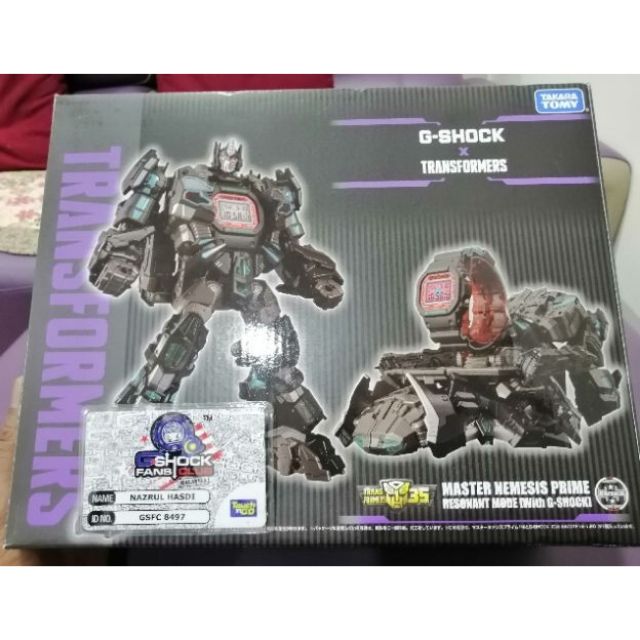 TRANSFORMERS X G-SHOCK DW-5600TF19-SET MASTER NEMESIS PRIME BOX