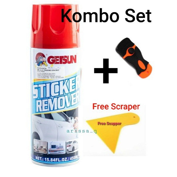 Getsun Glue Remover Sticker GETSUN, Pro Window Tint Tool Glass Scraper  Blade Carbon Steel Handle for Tinted Polarizer.