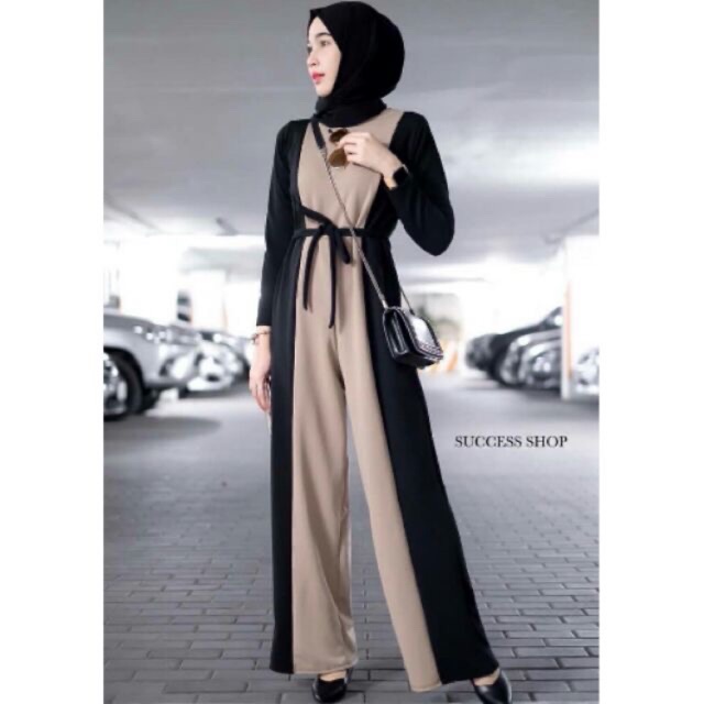 Jumpsuit muslimah hot sale style