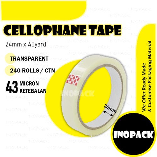 Yellow Cellophane Roll – 1m width x 100m roll