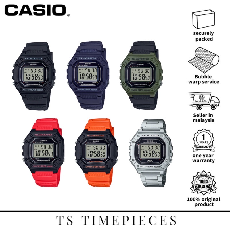 CASIO Digital Sport Unisex Watch W 218H W 218H 1 W 218H 2 W