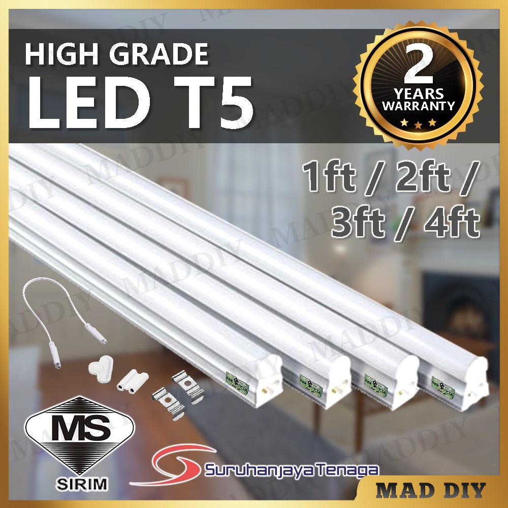 SIRIM>LED T5 [1FT/2FT/3FT/4FT] [4W/8W/10W/16W] LED T5 BATTEN