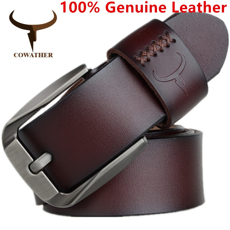 Fashion Designer Belt 100% Genuine Leather Famous Brand Luxury Copper  Buckle Pin Belts Men Belts Male Hand-made Waist Strap - AliExpress