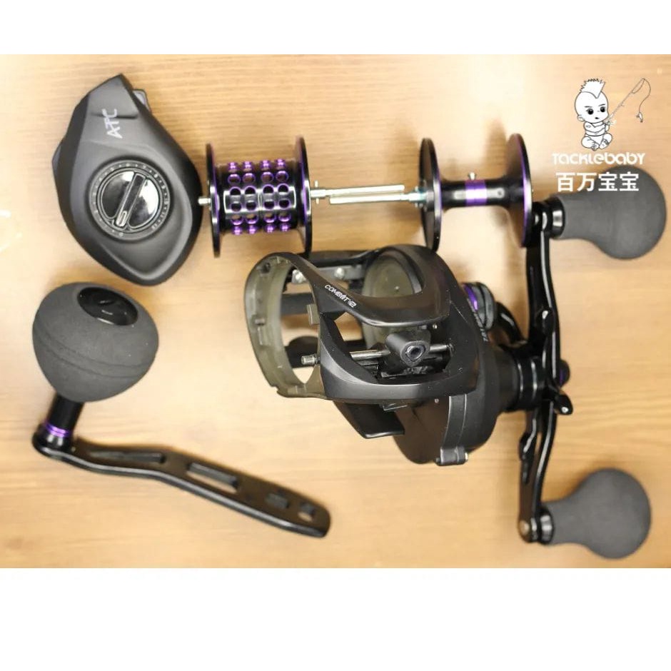 ATC COMBAT PLUS V2 201 BAITCASTING REEL.LEFT HANDED WITH EXTRA HANDLE AND  SPOOL..