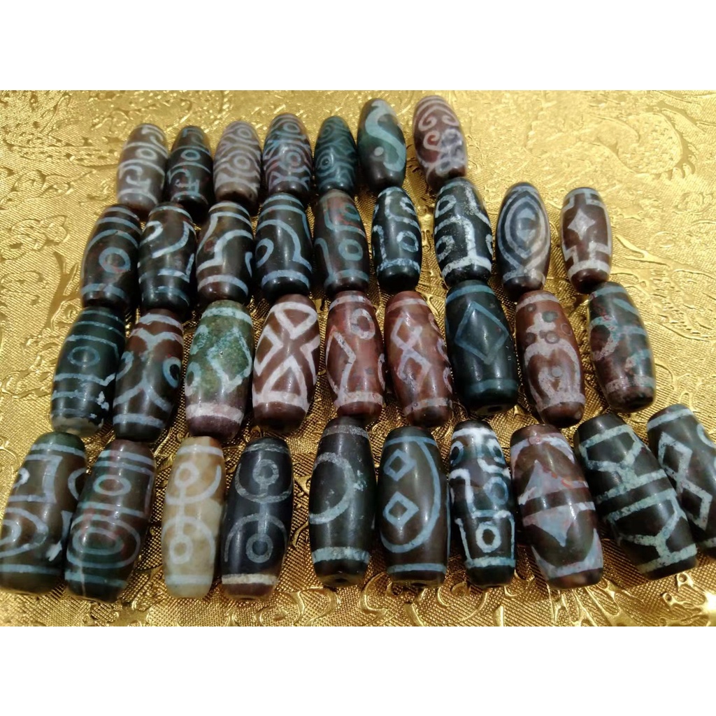 西藏收藏品级天珠象雄天珠老天珠高油包浆| Shopee Malaysia