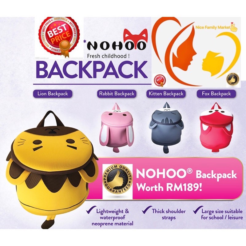 Nohoo backpack best sale