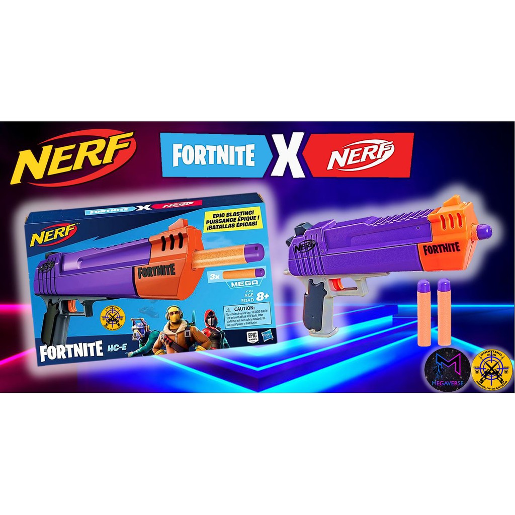 Nerf Fortnite HC-E Mega Dart Blaster with 3 Darts